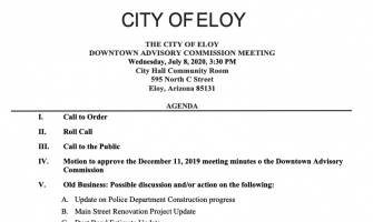 Downtown Advisory Commission Meeting / Dust Bowl Estimate Update